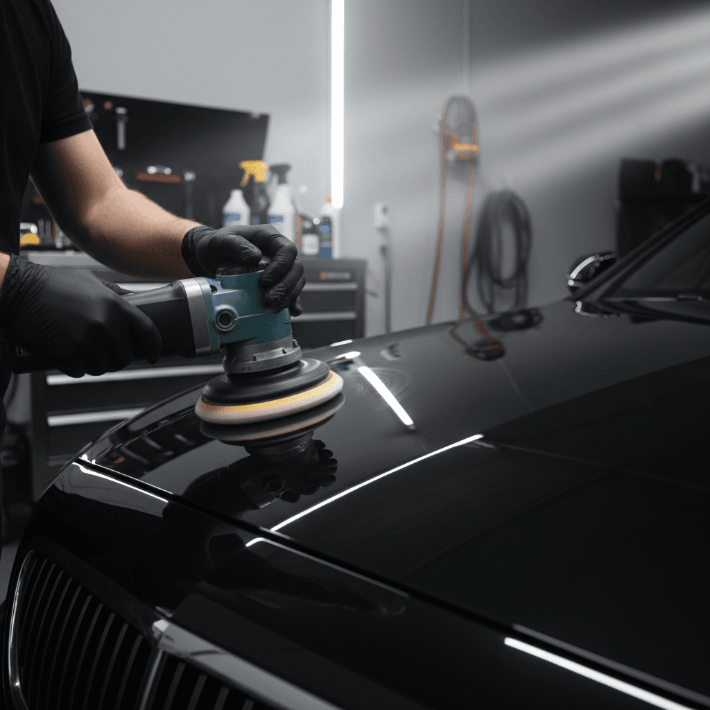 Professional exterior polishing and wax application