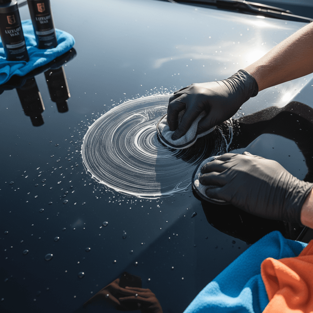 Professional car detailing and polishing technique